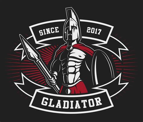 Gladiator Logos And Symbols Icons Stock Vector Illustration Of ...