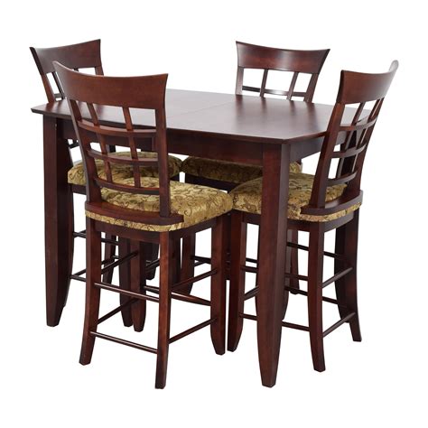 48% OFF - High Top Dining Table with Four Chairs / Tables