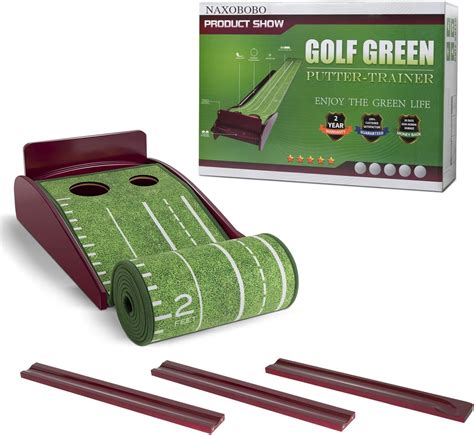 Amazon.com : Putting Green Mat for Indoor-Outdoor Golf Matt Putting Green with Auto Ball Return ...