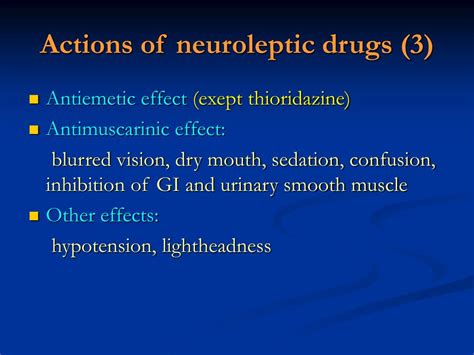 PPT - Neuroleptic Drugs = antischizophrenic drugs, antipsychotic drugs ...