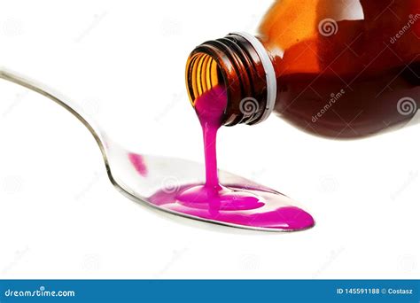 Pouring cough syrup stock photo. Image of closeup, antipyretic - 145591188