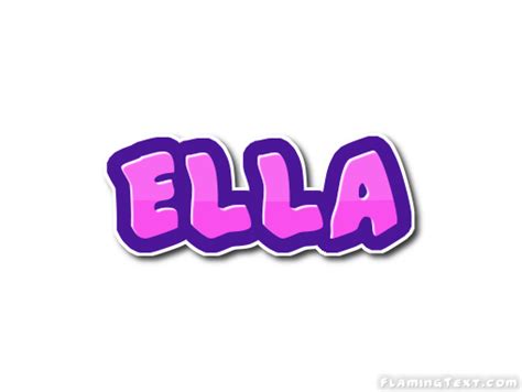 Ella Logo | Free Name Design Tool from Flaming Text