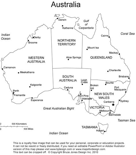 Australia Map Country Region | Map of World Region City