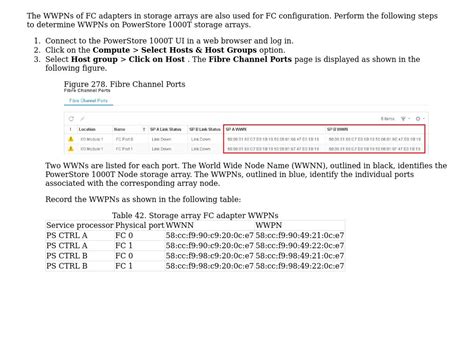 Determine PowerStore 1000T storage array FC WWPNs | Dell PowerEdge MX Networking Deployment ...