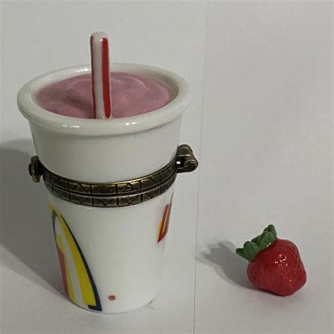 Mcdonald's Strawberry Shake With Strawberry Trinket - Etsy