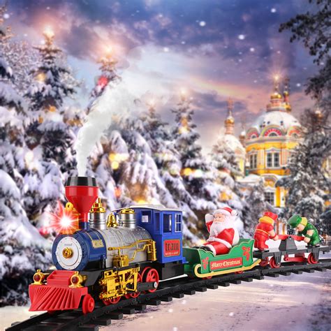 Vintage Christmas Train Set Round Track Kids Toy Under Xmas Tree Children Gift Collectibles ...