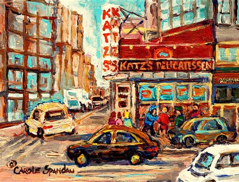 Katzs Delicatessen Famous New York Sandwich Shops Paintings Best Manhattan Eateries C Spandau ...