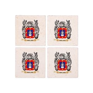 Molina Family Crest Coasters - CafePress