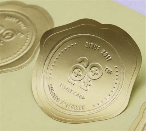 Custom Made Embossed Gold Stickers/Labels Embossing Seal | Etsy