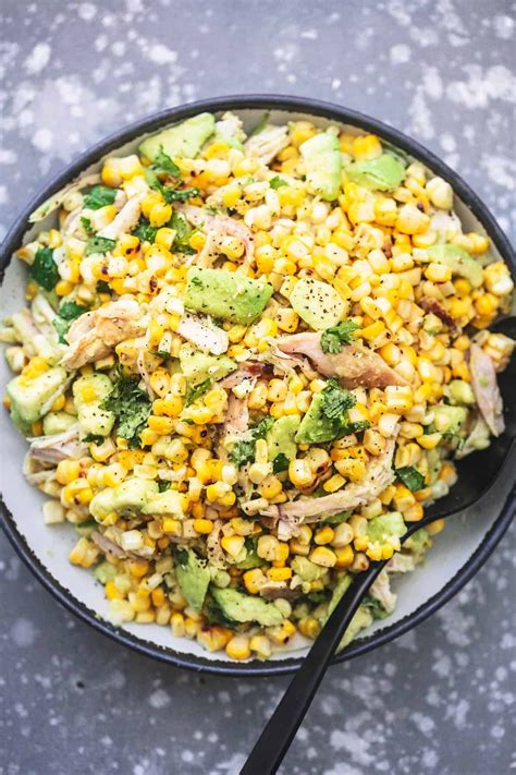 Chicken Avocado Corn Salad | Creme De La Crumb