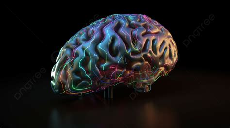 Holographic Brain Model A Mesmerizing 3d Illustration Background, Brain 3d, Brain Anatomy, Human ...