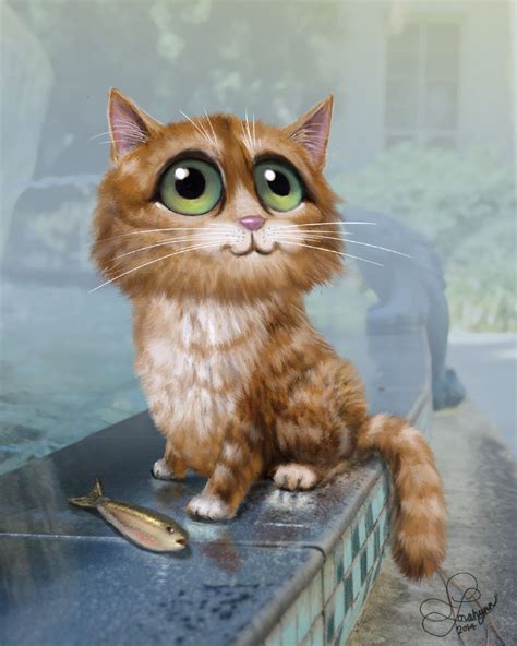 Pin by Pam Waterton on BIG EYED CATS | Cats illustration, Cute cats, Cat artwork