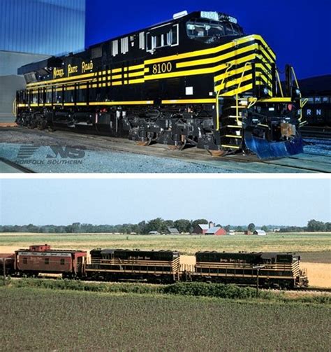 Norfolk Southern heritage: then and now | Norfolk southern, Southern heritage, Old trains