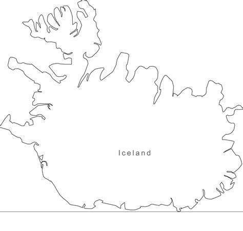 Printable Iceland Map Outline – Free download and print for you.