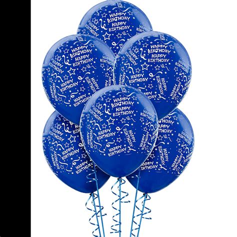 Confetti Royal Blue Birthday Balloons | Party City