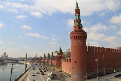 View of the Walls and Towers of the Moscow Kremlin Stock Photo - Image ...