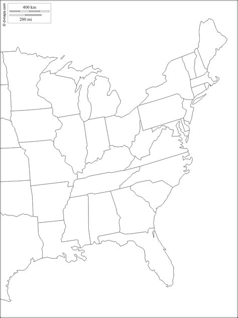 Blank United States Map East Coast - bmp-get