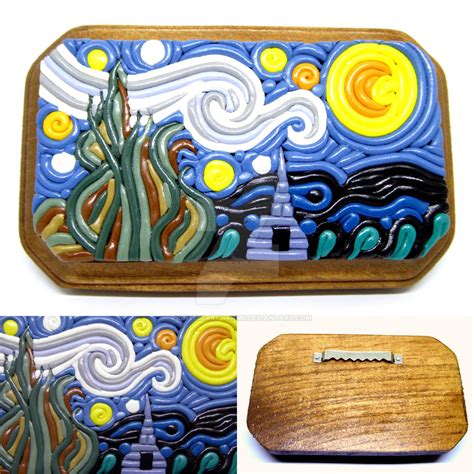 'The Starry Night' Polymer Clay Wall Art by right2bearcharms on DeviantArt