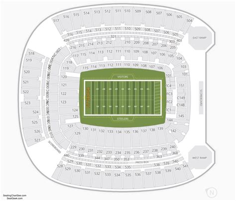 View Steelers Stadium Seating Chart Rows Images