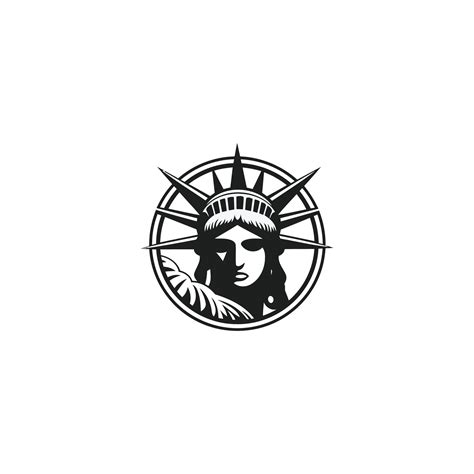 AI generated New York Statue of Liberty American Symbol.face freedom drawing art logo design ...