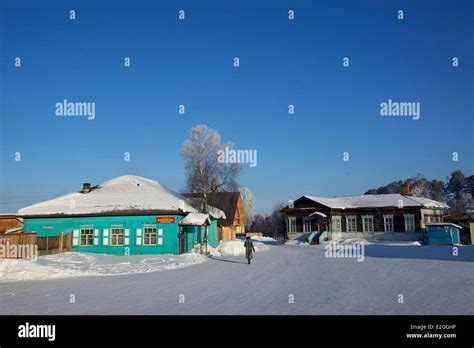 Russia Siberia Buryatia Republic Baikal Lake listed as World Heritage by UNESCO wooden and ...