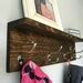 Rustic Coat Rack Shelf Wall Coat Rack With Shelf Wall Shelf - Etsy