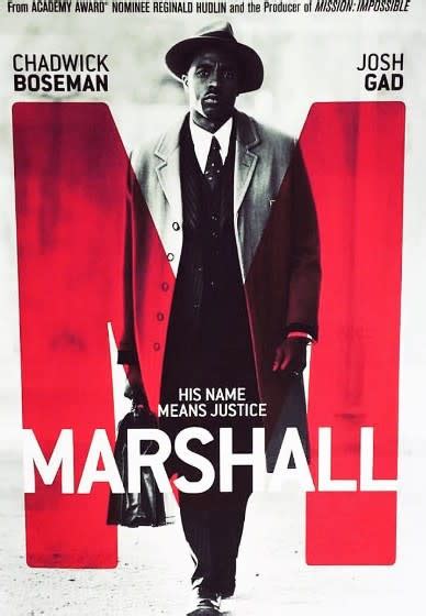 Chadwick Boseman Channels Thurgood Marshall In New “Marshall” Film Poster