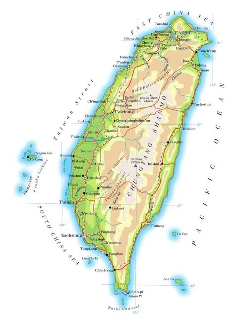 Taiwan Elevation Map