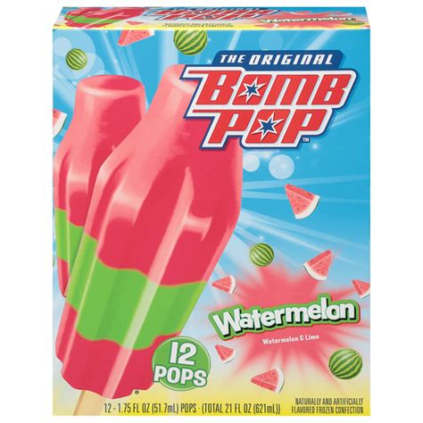 Save on Bomb Pop Watermelon Frozen Confection - 12 ct Order Online Delivery | Food Lion