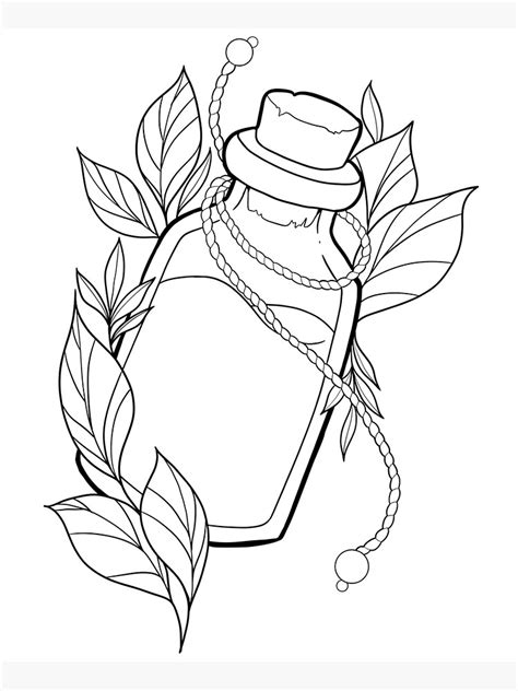 "potion bottle (line art)" Poster for Sale by ceceYamashita | Redbubble