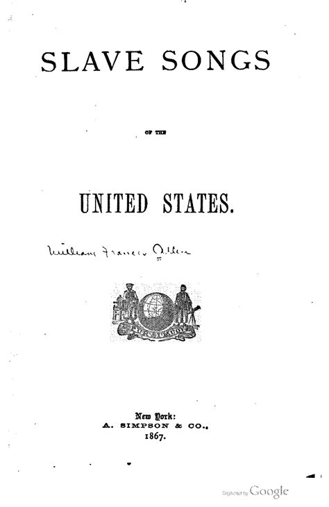 Slave Songs of the United States (Folk Songs, American) - IMSLP