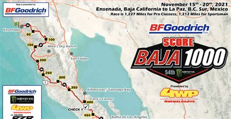 Rally-Raid Network - Baja 1000 2021: Course map released for November's 54th SCORE Baja 1000