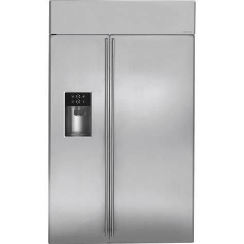 Monogram 28.81-cu ft Built-in Side-by-Side Refrigerator with Ice Maker ...