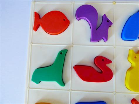 Vintage plastic animal puzzle