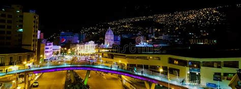 La Paz at night editorial photography. Image of downtown - 100005732