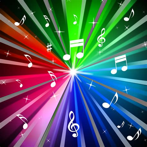 Free photo: Colorful Music Background Means Beams Light And Songs - Tune, Notes, Sounds - Free ...