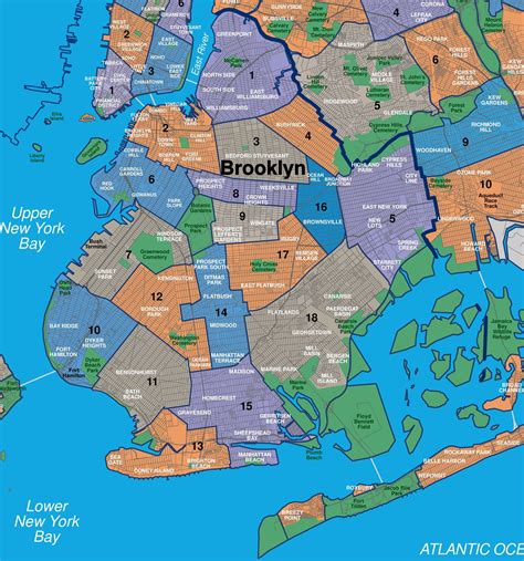 Map of Brooklyn neighborhoods | Brooklyn neighborhoods, Brooklyn map ...