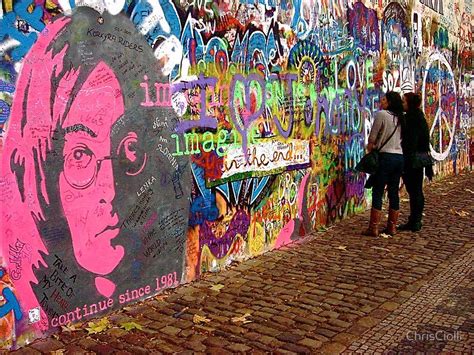 John Lennon Graffiti Wall, Prague, Czech Republic by ChrisCiolli | John lennon wall prague, John ...