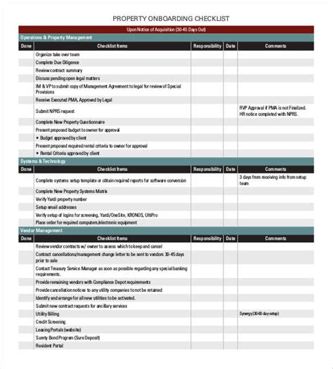 FREE 19+ Onboarding Checklist Samples in PDF | MS Word | Excel | Google ...