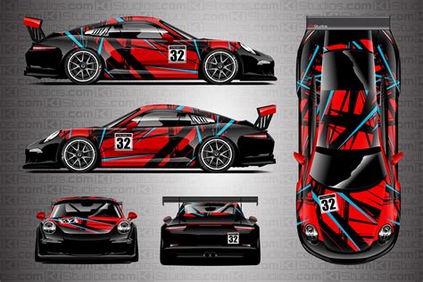 Porsche Racing Livery Wrap - Shredded - KI Studios