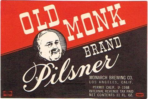 Item #11434 1934 Old Monk Pilsner Beer Label WS19-24