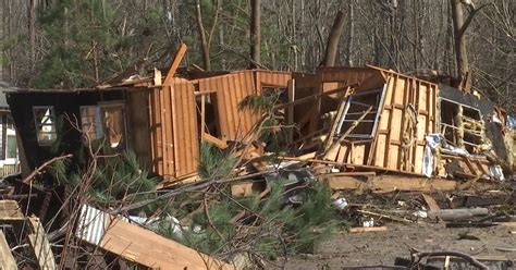 Deadly tornado sounding "like a train" strikes coastal North Carolina town - CBS News