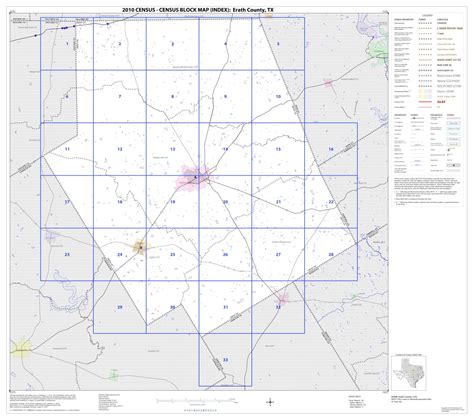 2010 Census County Block Map: Erath County, Index - Side 1 of 1 - The Portal to Texas History