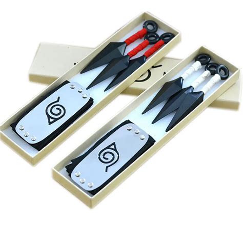 Anime Naruto Role Accessories Set Cosplay Shuriken Handbank Kunai ...