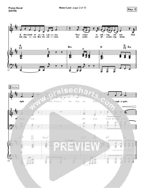 Never Lost Sheet Music PDF (CeCe Winans) - PraiseCharts