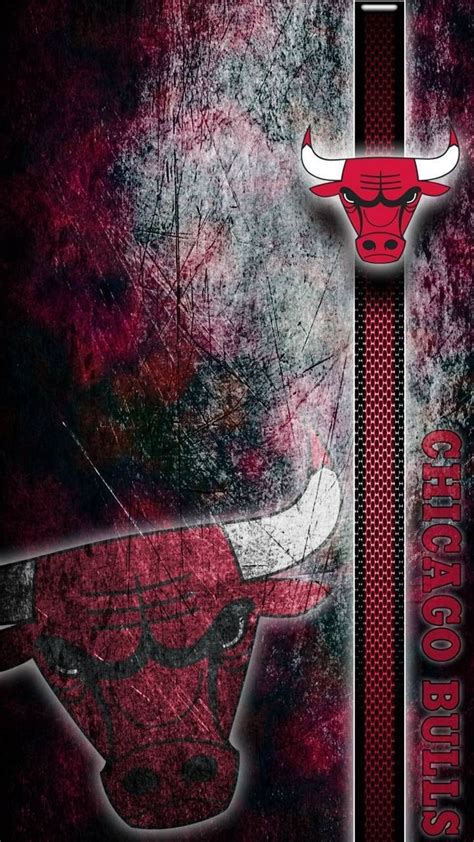 the chicago bulls logo on a red and black background