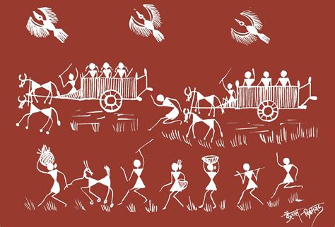 Indian Art Warli Painting - Download Free Mock-up