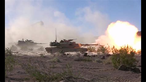 M1A1 Abrams Firing From Hull-Down Positions - YouTube