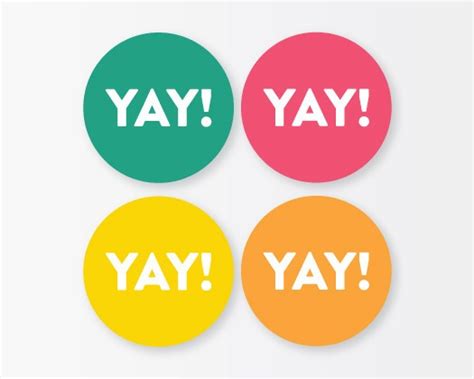 YAY Sticker Set | SMASHed! | Pinterest