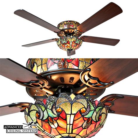 These Stained Class Ceiling Fans Will Add Color And Style to Any Home — Advanced Ceiling Systems